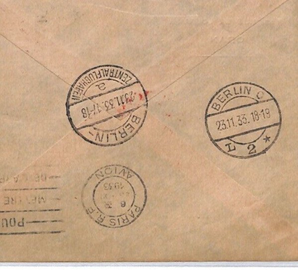 France ALGERIA Cover 1933 Oran *GERMANY AIR MAIL* Leipzig via PARIS YV259