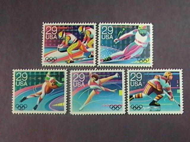 U.S.# 2611-2615-MINT/NEVER HINGED--COMPLETE SET OF SINGLES--OLYMPICS--1992