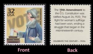 US 3184e Celebrate the Century 1920s 19th Amendment 32c single MNH 1998