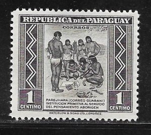 Paraguay 406: 1c American Indian News Service, MH, F-VF