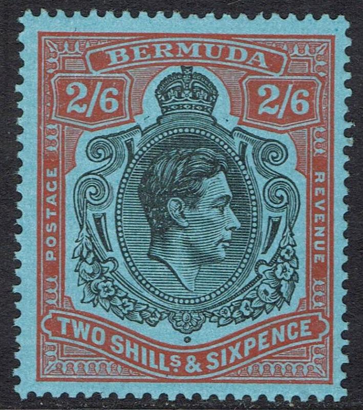 BERMUDA 1938 KGVI 2/6 PERF 14 MNH **