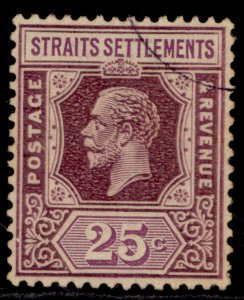 MALAYSIA - Straits Settlements GV SG234a, 25c dull purple & mauve, FINE USED.
