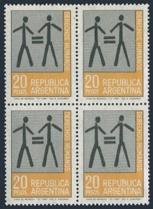 Argentina 895 block/4,MNH.Mi 1023. Human Rights Year IHRY-1969. All are Equal.