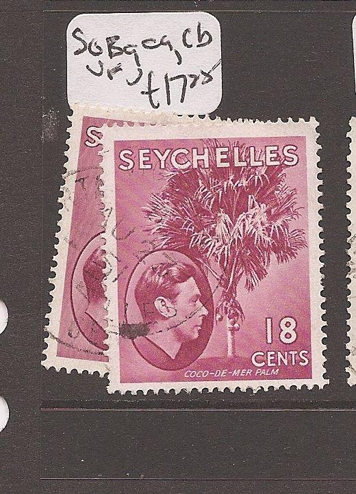 Seychelles KGVI 18c Tree SG 139ca,139cb VFU (5dai)