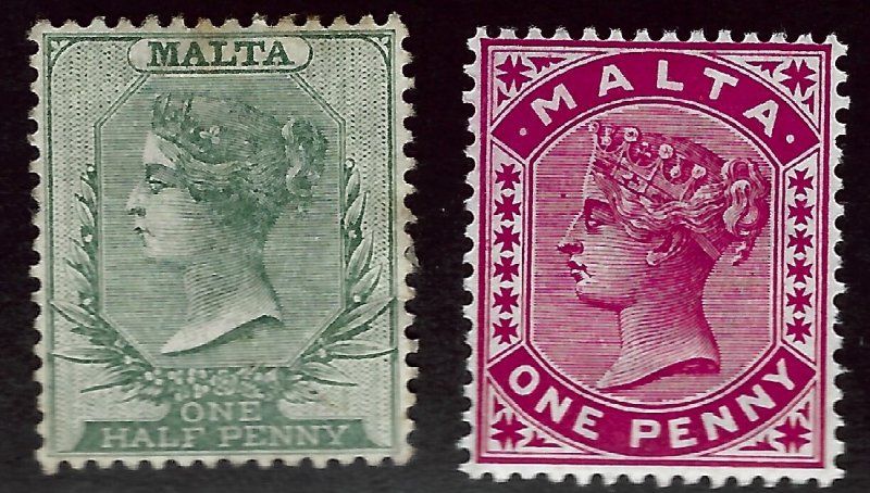 Malta SC#8-9 Mint F-VF...Worth a close look!!