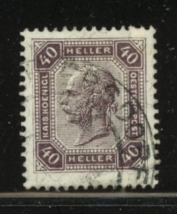Austria 1904 Scott #102 used w/ varnish bars
