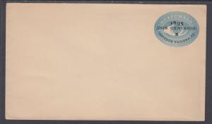 Guatemala H&G B6b mint 1895 2c on 5c Envelope, scarce VF