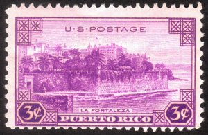 1937, US 3c, La Fortaleza, San Juan, MNH, Sc 801