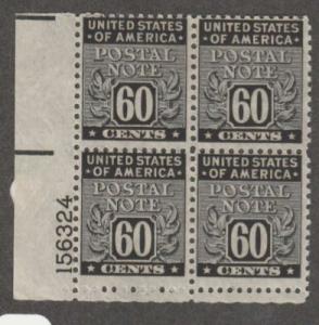 U.S. Scott #PN15 Postal Note Stamp - Mint Plate Block