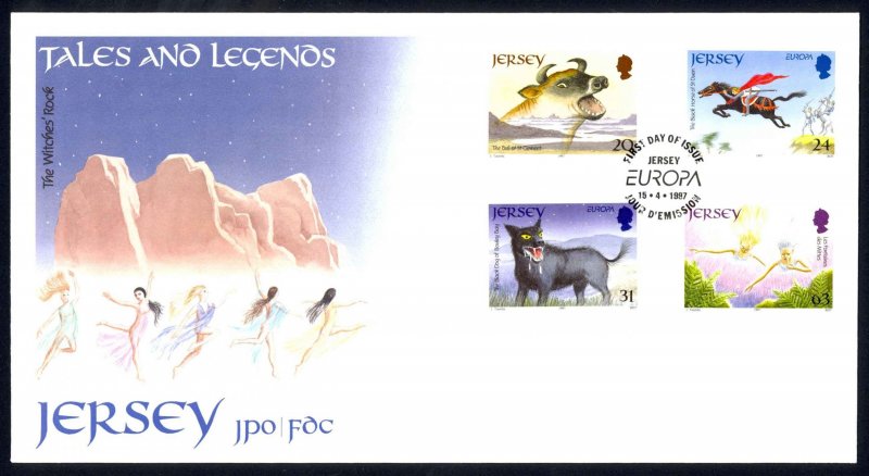 Jersey Sc# 796-799 FDC 1997 Tales & Legends