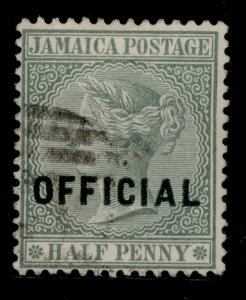 JAMAICA SG O3, ½d green, FINE USED.