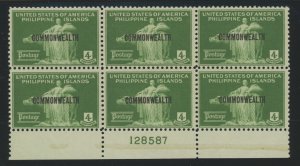 Philippines #412  Plate Block