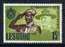 LESOTHO - 1967 - Scout Movement, 60th Anniv -Perf Single Stamp-Mint Never Hinged