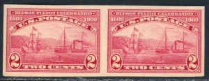 SCOTT 373 1909 2 CENT HUDSON FULTON CELEBRATION ISSUE PAIR MNH OG VF CAT $82!