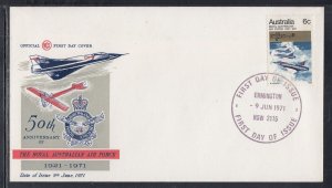 Australia Scott 499 WCS FDC- Royal Australian Air Force, 50th