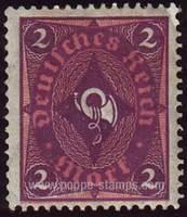 Germany #150 Mint - 1921 2m.  - Instruments, Posthorn