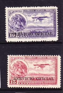 MEXICO  1932  AIR  OFFICIAL SET 2  MLH  Sc CO20/21