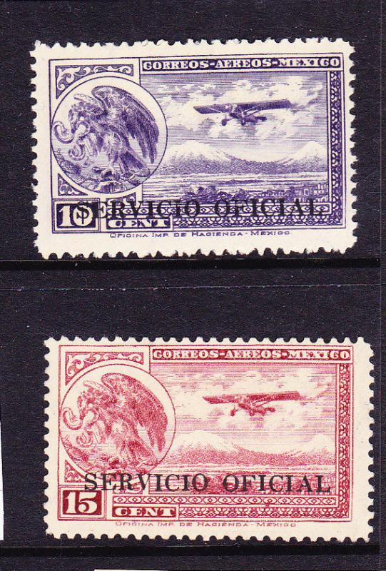 MEXICO  1932  AIR  OFFICIAL SET 2  MLH  Sc CO20/21