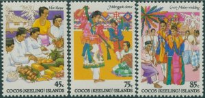 Cocos Islands 1984 SG108-110 Malay Culture set MLH