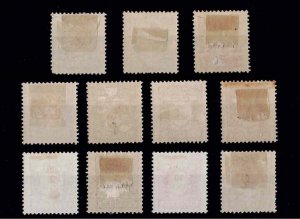 Portuguese India Postage Due 1904 MH full set Sc#J1-11 SG#D337-47 Mf#P1-11=Mi X