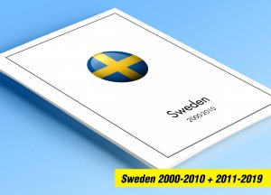 COLOR PRINTED SWEDEN 2000-2010 + 2011-2019 STAMP ALBUM PAGES (131 illust. pages)