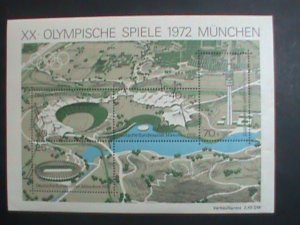 GERMANY STAMP:1972- OLYMPIC VILLAGE-MUNICH'72- STADIUMS: MNH S/S SHEET