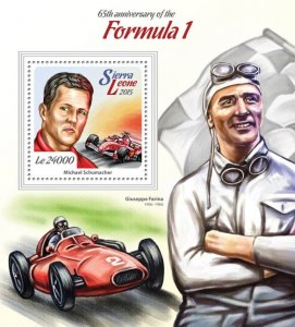 SIERRA LEONE - 2015 - Formula 1 - Perf Souv Sheet - Mint Never Hinged