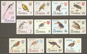 GAMBIA Sc# 215 - 227 MNH FVF Set of 13 Birds