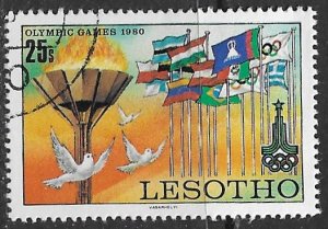 Lesotho ~ Scott # 292 ~ Used ~ CTO ~ 22nd Summer Olympic Games, Moscow