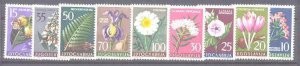 Yugoslavia 469-77 MNH Flowers SCV24.50