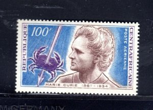 CENTRAL AFRICAN REPUBLIC #C57 1968 MARIE CURIE MINT VF NH O.G