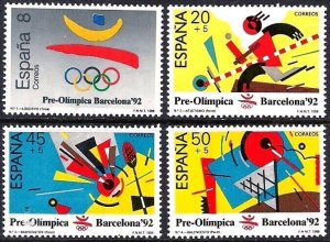 Spain 1988 MNH Stamps Scott 2571+B139-141 Sport Olympic Games Badminton Basket