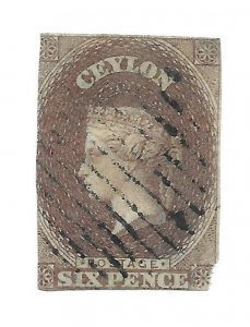 Ceylon #6A Stamp Filler CAT $160.00