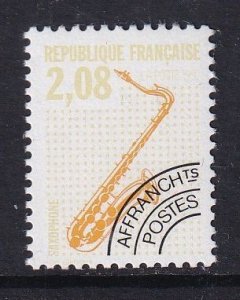 France  #2275   MNH 1992  musical instruments precancelled  2.08fr saxophone