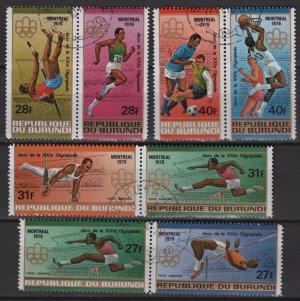 Burundi 1976  Scott 497, 498 ; C237 & C238  Olympics