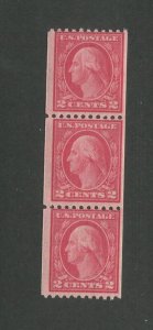 United States Postage Stamp #450 Mint MNH F/VF Vertical Strip of 3