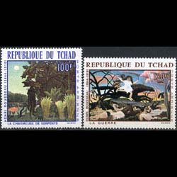 CHAD 1968 - Scott# C43-4 Rousseau Paintings Set of 2 NH