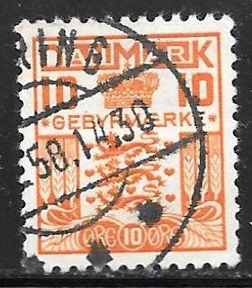 Denmark I5: 10c Coat of Arms, used, VF