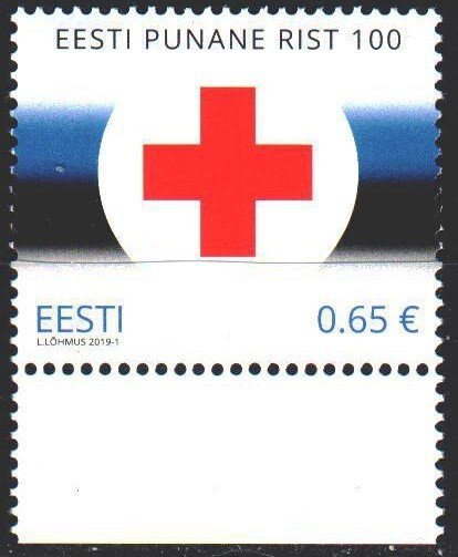 Estonia. 2019. 943. Red cross, medicine. MNH.