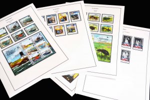 COLOR PRINTED ALDERNEY 1983-2018 STAMP ALBUM PAGES (80 illustrated pages)