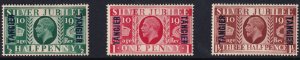 Tangier GB office Sc# 508 / 510 KGV Silver Jubilee 1935 set LMH CV $26.00