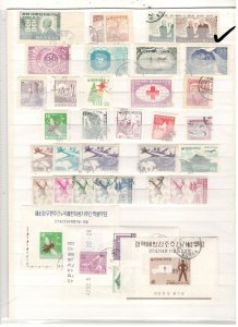 SOUTH KOREA COLLECTION ON STOCK SHEET, MINT/USED