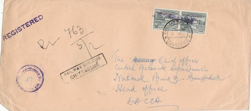 Bangladesh Overprints on Pakistan Stamps Cover ref R 17603