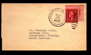 1930 NY & VALP Sea Post Cover - SS Santa Maria - L34181