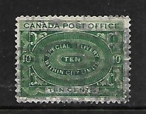 CANADA, E1, USED, SPECIAL DELIVERY 1889