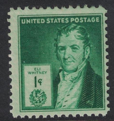 United States; #889 Eli Whitney 1c 1940; Mint Never hinged MNH Nice