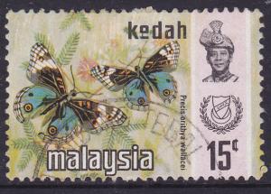 Malaysia -Kedah 1971Butterfly 15c -used