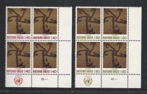 UN Geneva Scott # 28-29 mint unhinged Inscription blocks