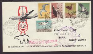 KLM Amsterdam to Biak,New Guinea 1961 First Flight Cover