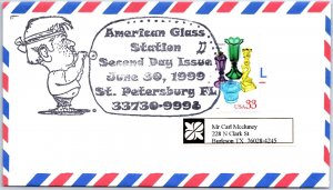 US SPECIAL EVENT COVER POSTMARK AMERICAN GLASS STATION ST. PETERSBURG FL 1999